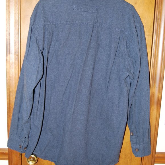 Men’s Duluth Trading Blue Flannel Button down Size XL - Picture 5 of 5